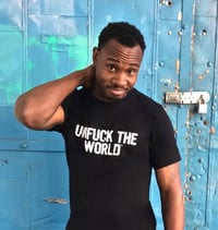 Image 1 of UNFUCK THE WORLD MEN'S T-SHIRT BLACK