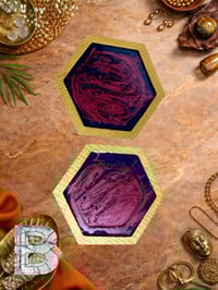 Image 3 of Luxe Wood + Resin Coaster Collection