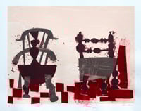 Image 1 of Florence B Hutchings - 'Side By Side' (Red and Brown 1/1)