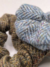Tweed scrunchies