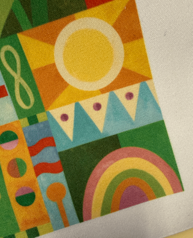 "choose your print" canvas tote bags // "Monthly Quilts" four designs available 