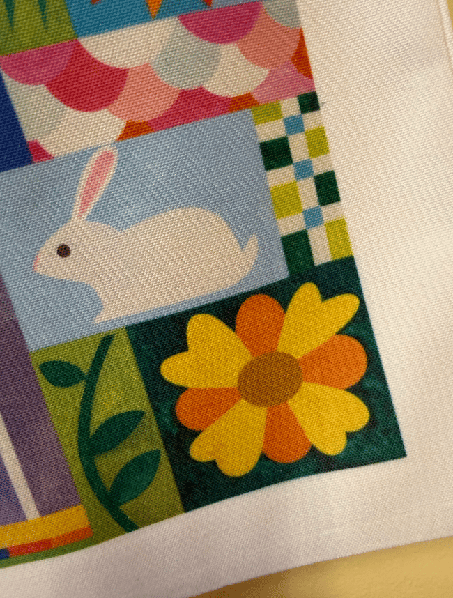 "choose your print" canvas tote bags // "Monthly Quilts" four designs available 