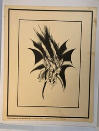 Image 1 of 1982 Spider Webb production sheet dragon head 11x14