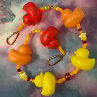 Firey Rubber Ducky Kandi Belt Chain Accessory Wallet Chain
