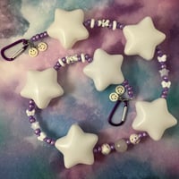 White Stars with Purple Kandi Belt Chain Accessory Wallet Chain