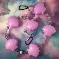 Lilac Mermaid Seashell Kandi Belt Chain Accessory Wallet Chain