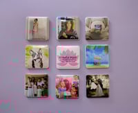Image 1 of Custom 2" x 2" Magnets, Handmade, Parties, Events, Business Promotion, memories
