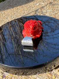 Image 3 of Red coral toad charm 