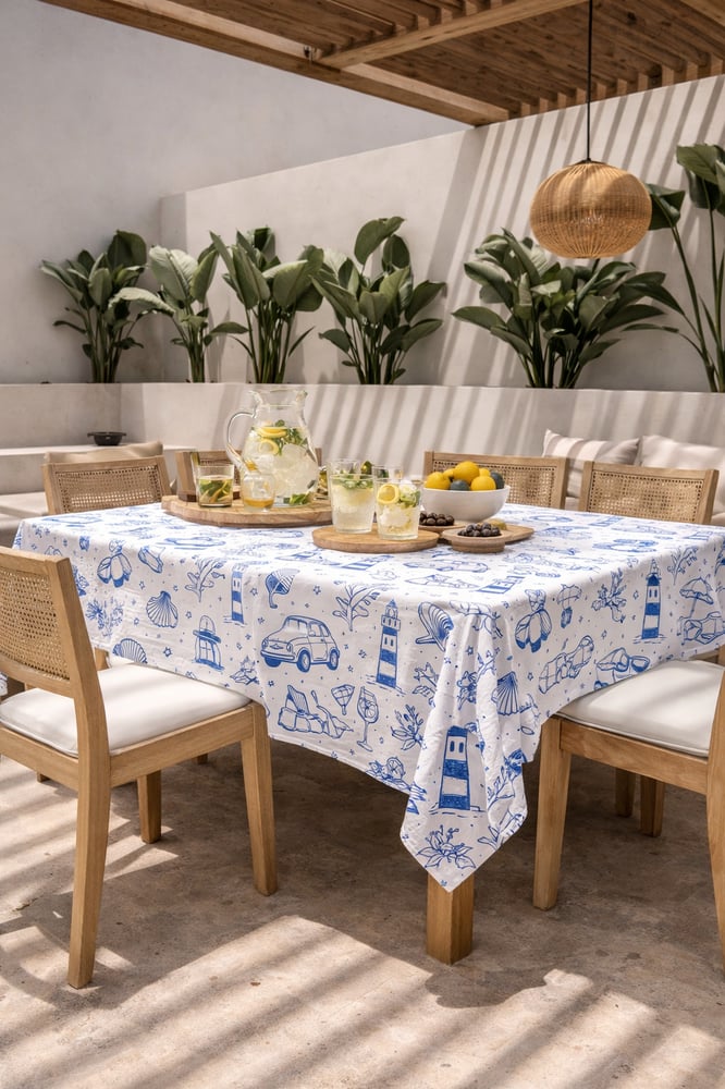 Image of Textile Print - Coastal Summer