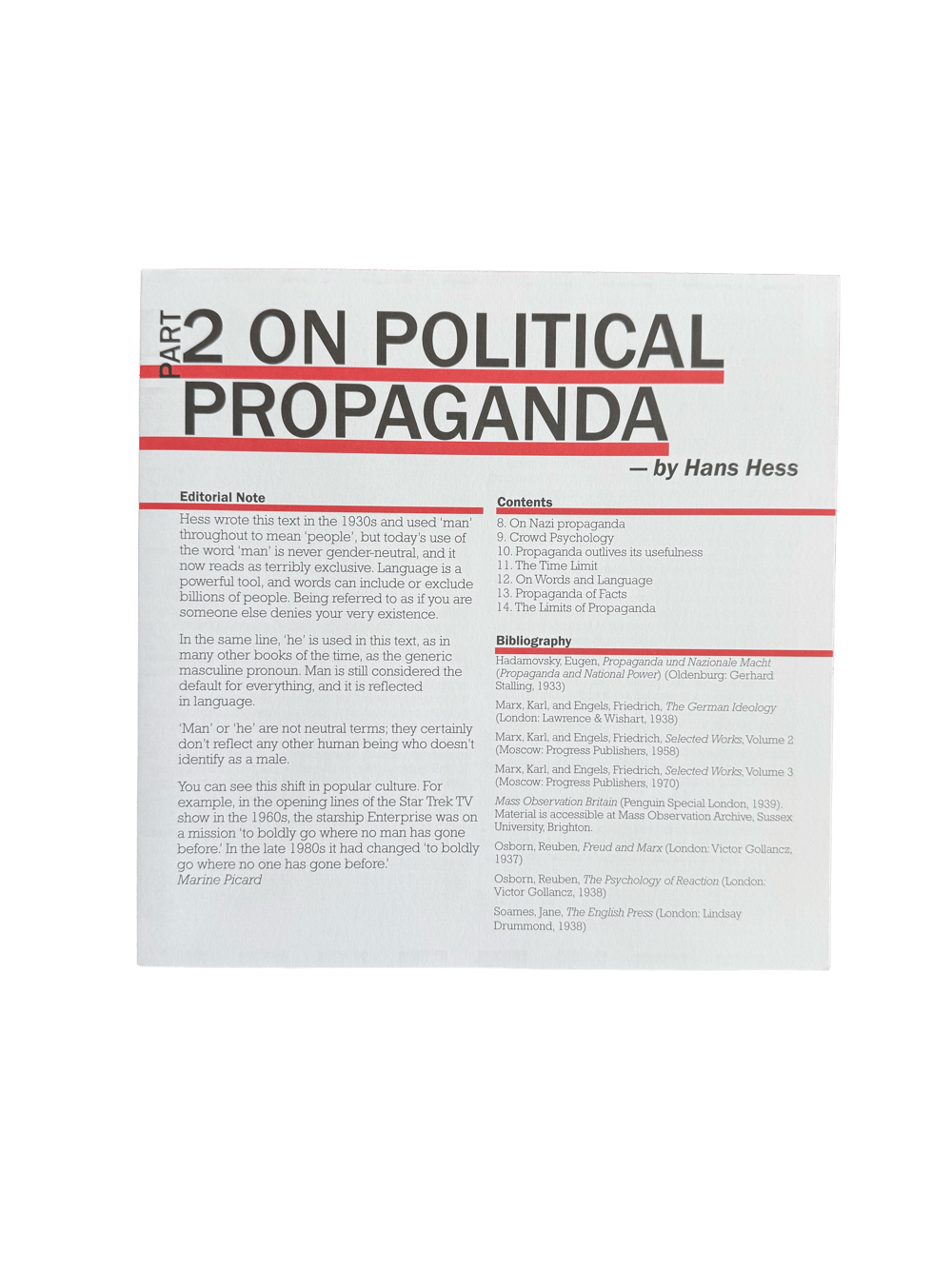 On Political Propaganda 2 by Hans Hess