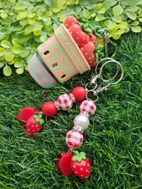 Image 4 of Strawberry Patch Purse Charm/Keychain