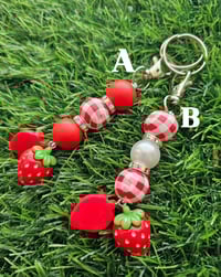 Image 1 of Strawberry Patch Purse Charm/Keychain