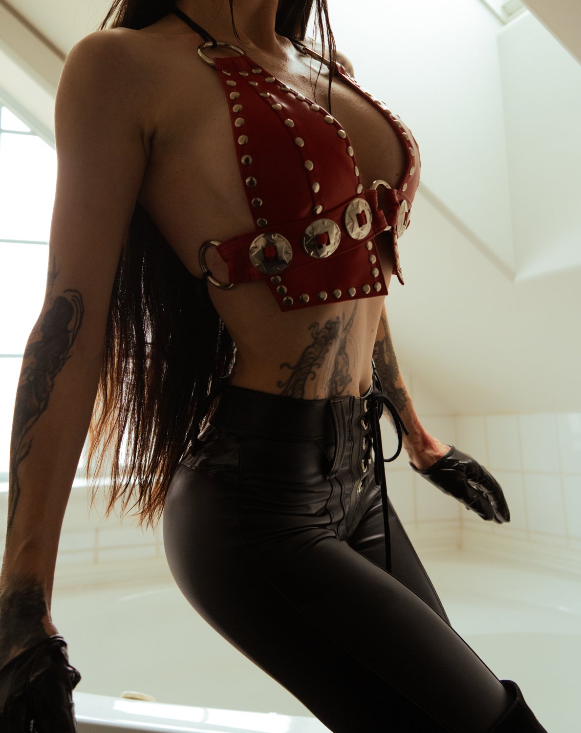 Image of Toxic Vision Bad Kind of Good leather concho top