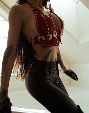 Image of Toxic Vision Bad Kind of Good leather concho top
