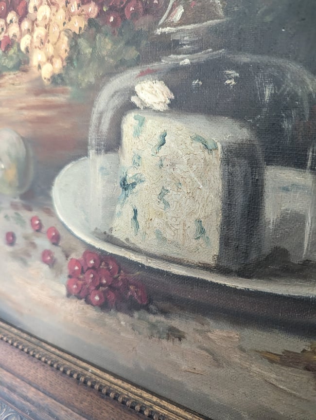 Nature morte aux groseilles et fromage 