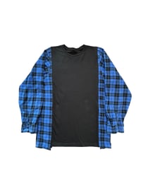 Image 2 of T-shirt noir manche chemise #2