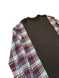 Image 3 of T-shirt noir manche chemise #3