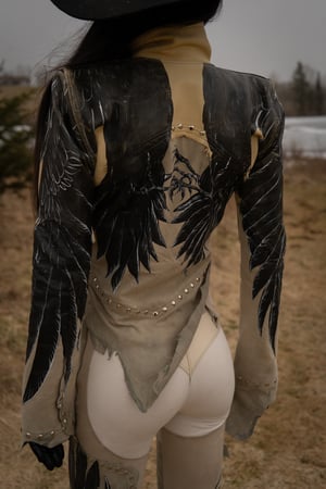 Image of Toxic Vision The Duel crow jacket