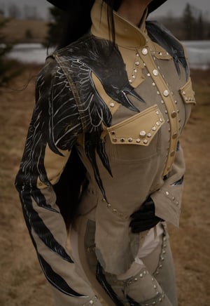 Image of Toxic Vision The Duel crow jacket