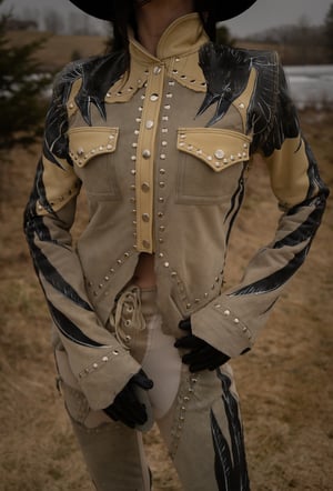 Image of Toxic Vision The Duel crow jacket