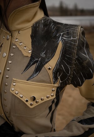 Image of Toxic Vision The Duel crow jacket