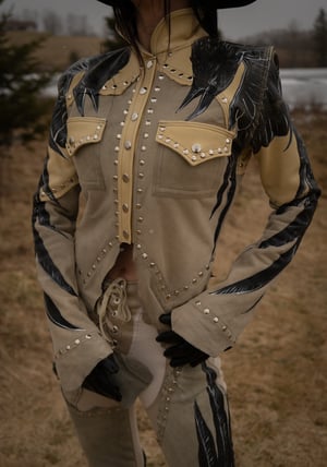 Image of Toxic Vision The Duel crow jacket