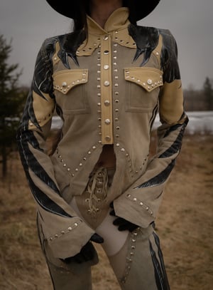 Image of Toxic Vision The Duel crow jacket