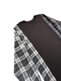 Image 3 of T-shirt noir manche chemise #4