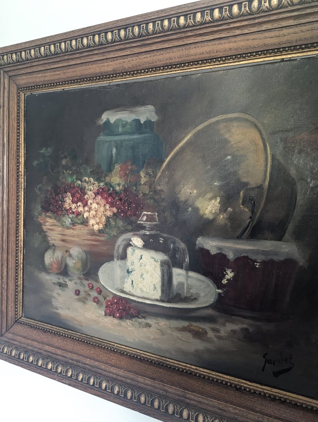 Nature morte aux groseilles et fromage 