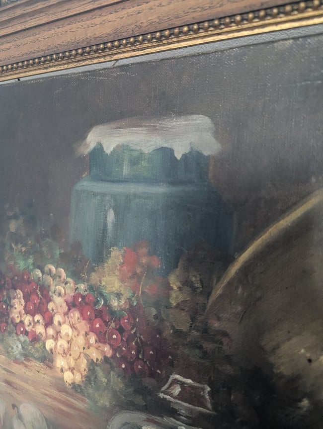 Nature morte aux groseilles et fromage 