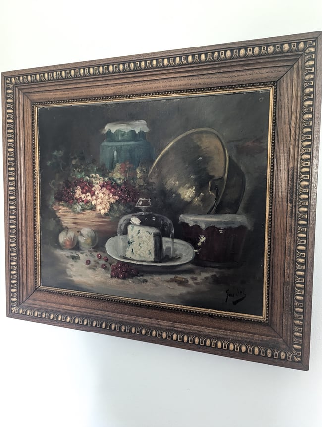 Nature morte aux groseilles et fromage 