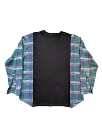 Image 2 of T-shirt noir manche chemise #6