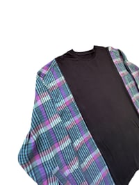 Image 3 of T-shirt noir manche chemise #6