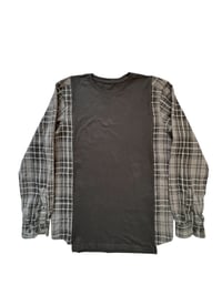 Image 2 of T-shirt noir manche chemise #8