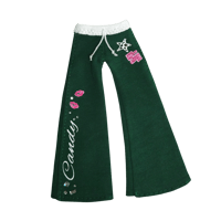 CANDY DARK GREEN TRACK SUIT PANTS