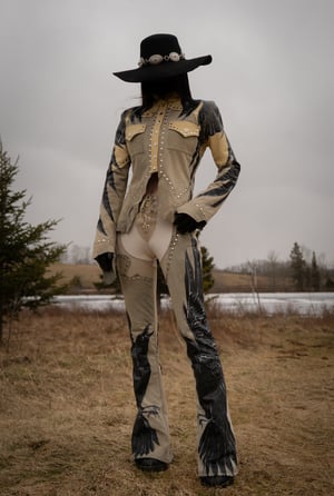 Image of Toxic Vision The Duel leather crow pants