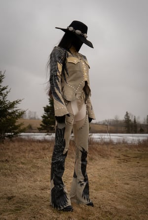 Image of Toxic Vision The Duel leather crow pants