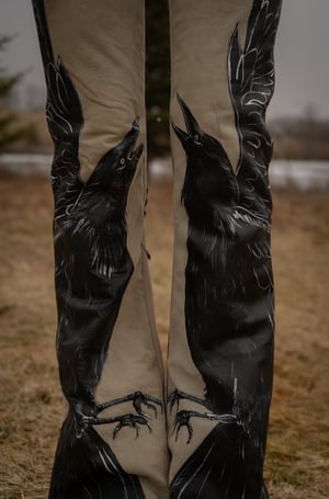Image of Toxic Vision The Duel leather crow pants