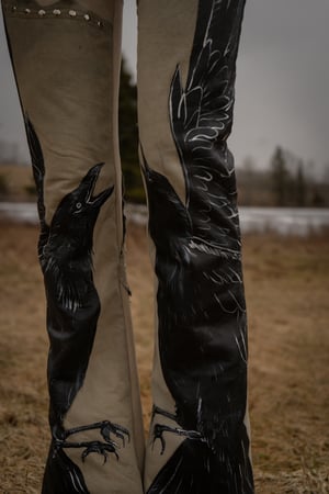 Image of Toxic Vision The Duel leather crow pants