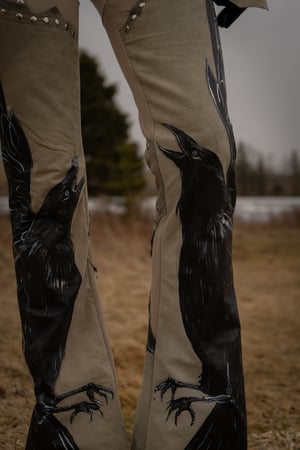 Image of Toxic Vision The Duel leather crow pants