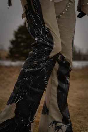 Image of Toxic Vision The Duel leather crow pants