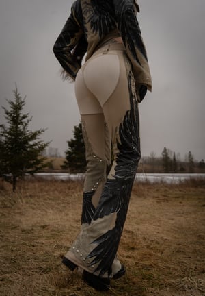 Image of Toxic Vision The Duel leather crow pants