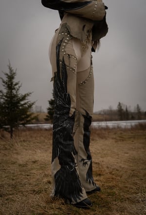 Image of Toxic Vision The Duel leather crow pants