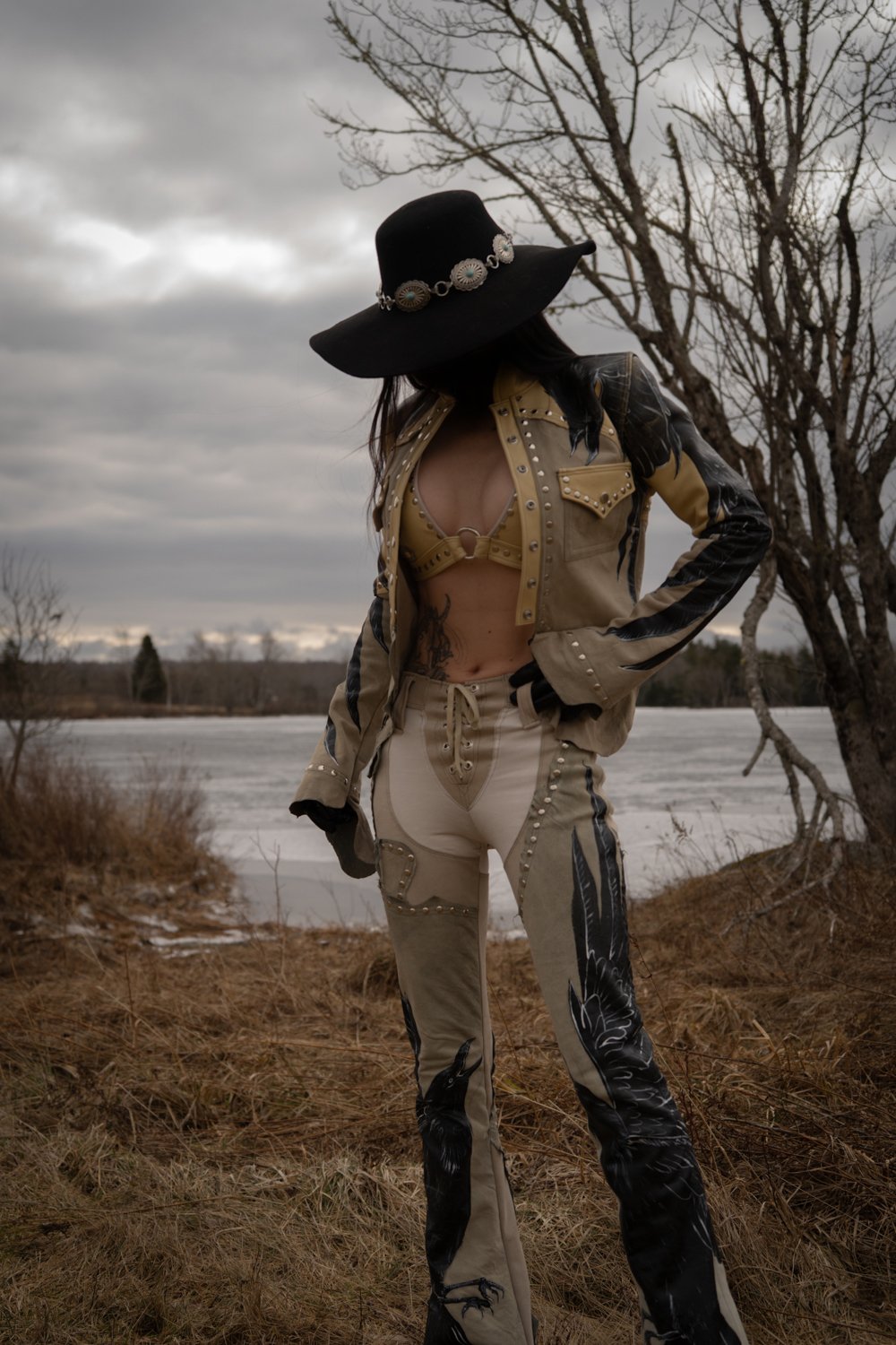 Image of Toxic Vision The Duel leather crow pants