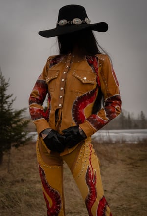 Image of Toxic Vision The Duel leather serpent pants