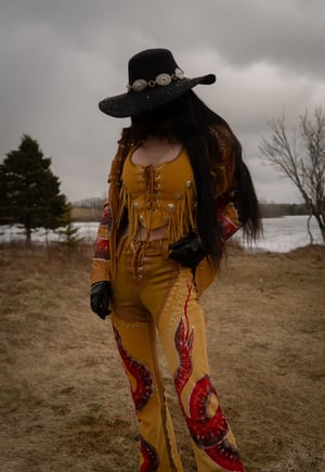 Image of Toxic Vision The Duel leather serpent pants