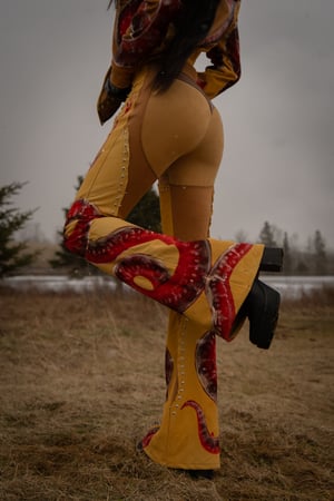 Image of Toxic Vision The Duel leather serpent pants