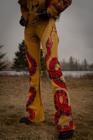 Image of Toxic Vision The Duel leather serpent pants