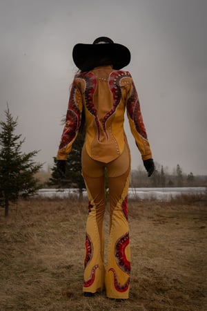 Image of Toxic Vision The Duel leather serpent pants