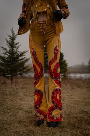 Image of Toxic Vision The Duel leather serpent pants